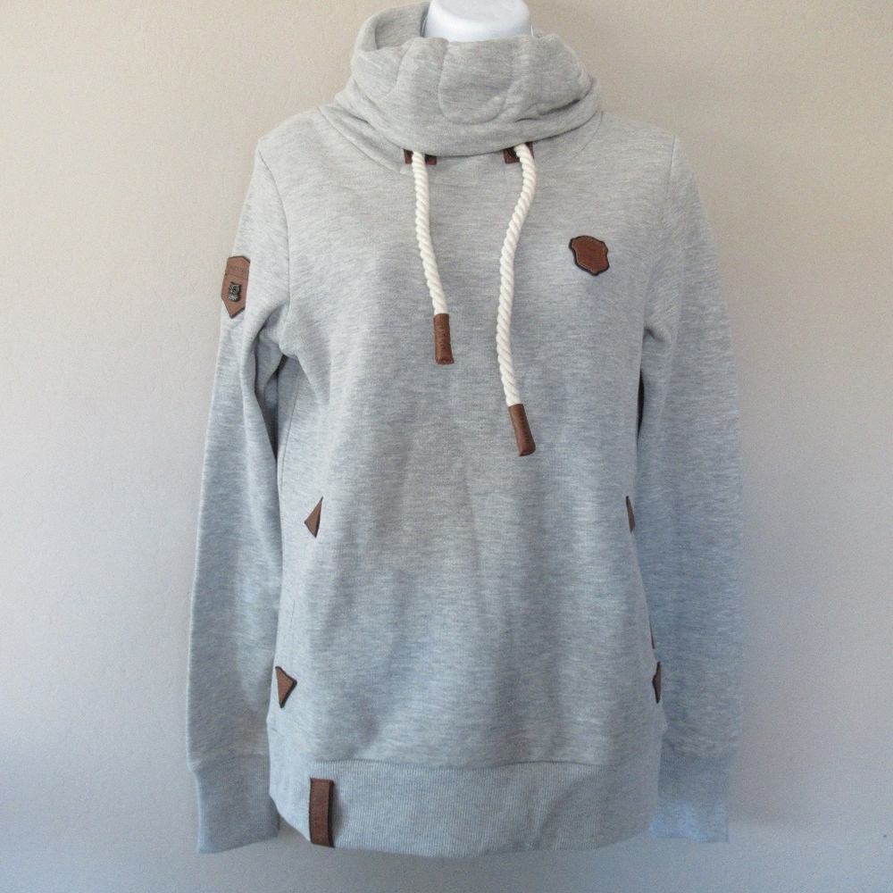 Naketano Sweatshirt Drawstring Funnel Neck New